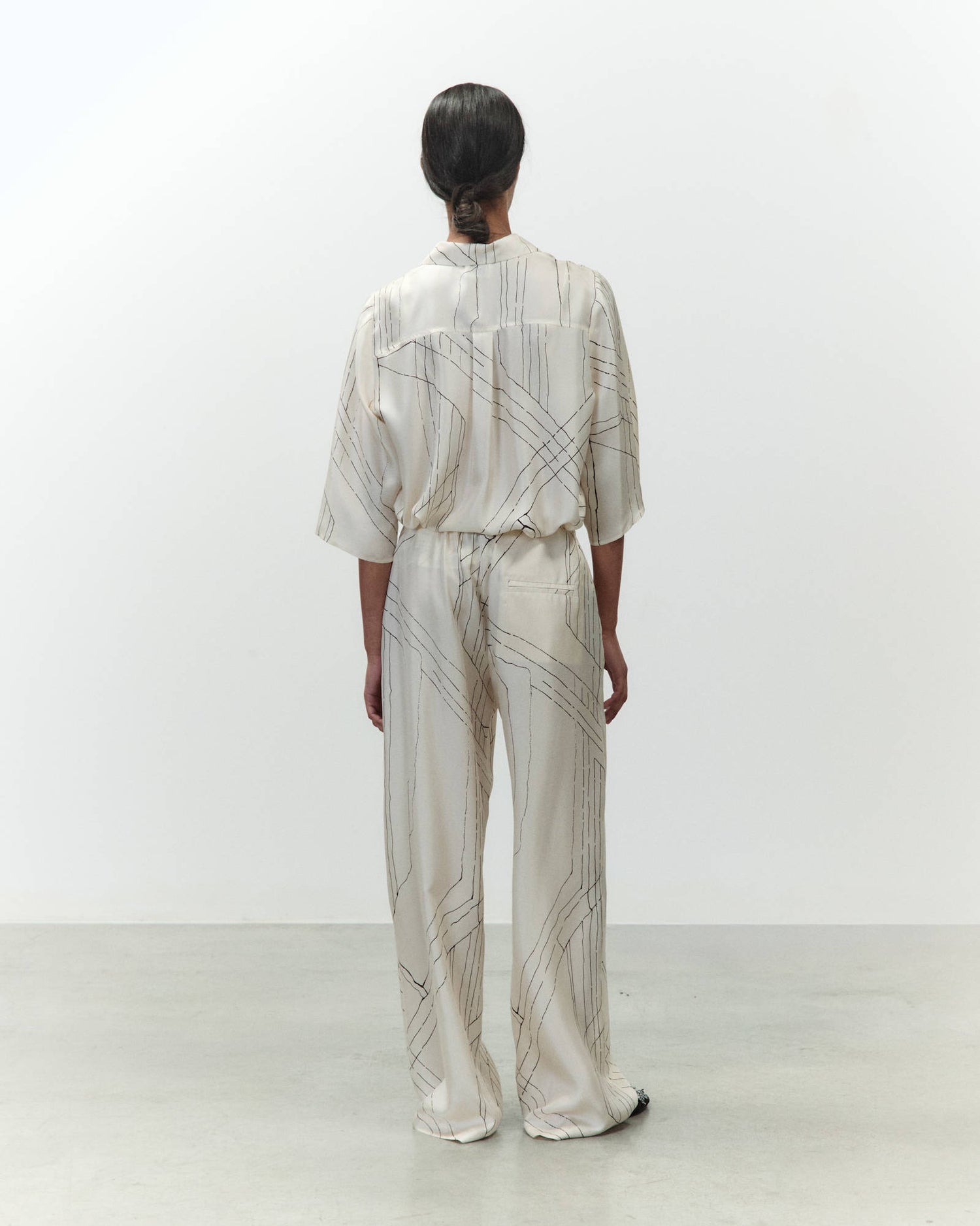 PANTALONE IN SETA STAMPATA