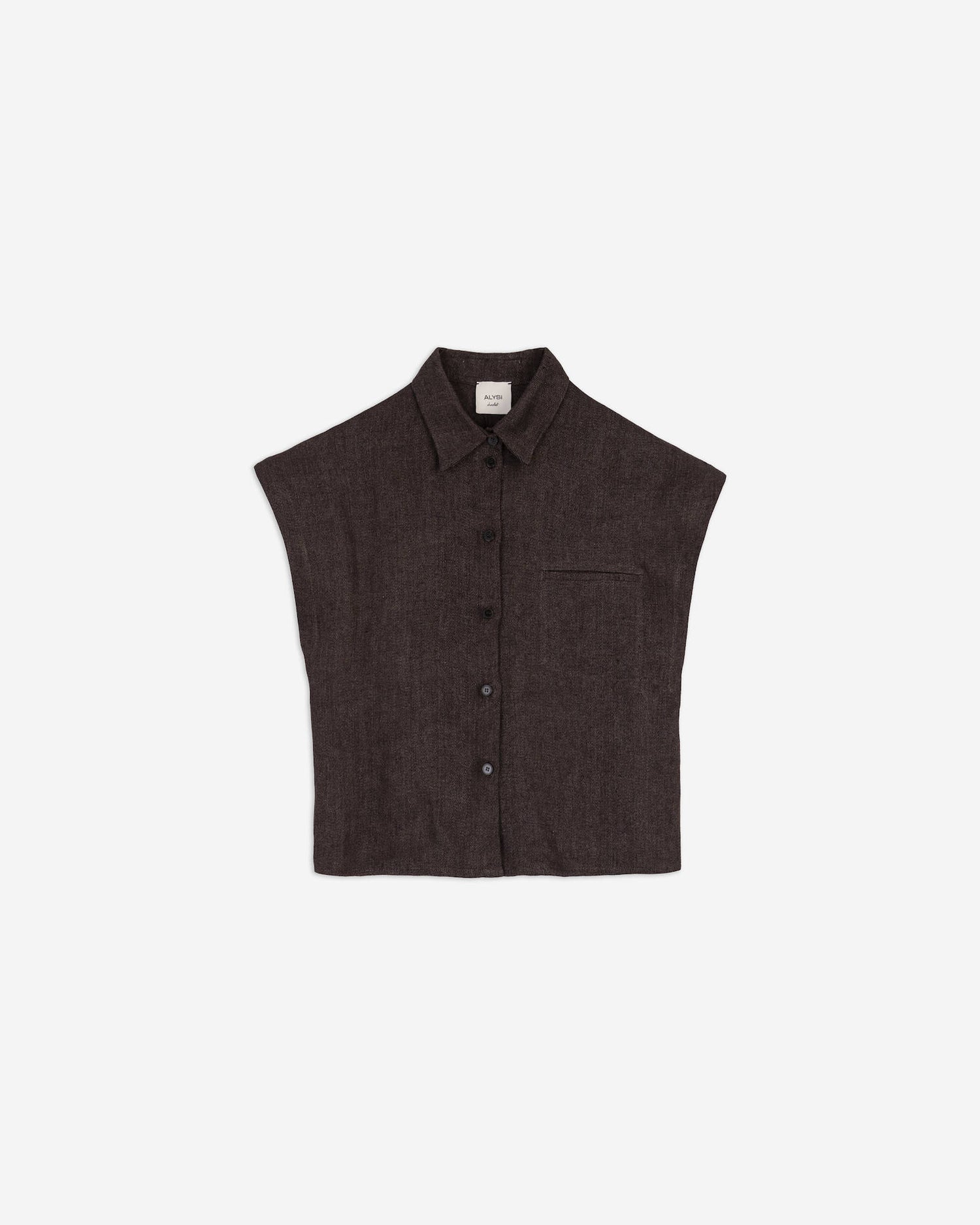 CAMICIA IN LINO CROPPED