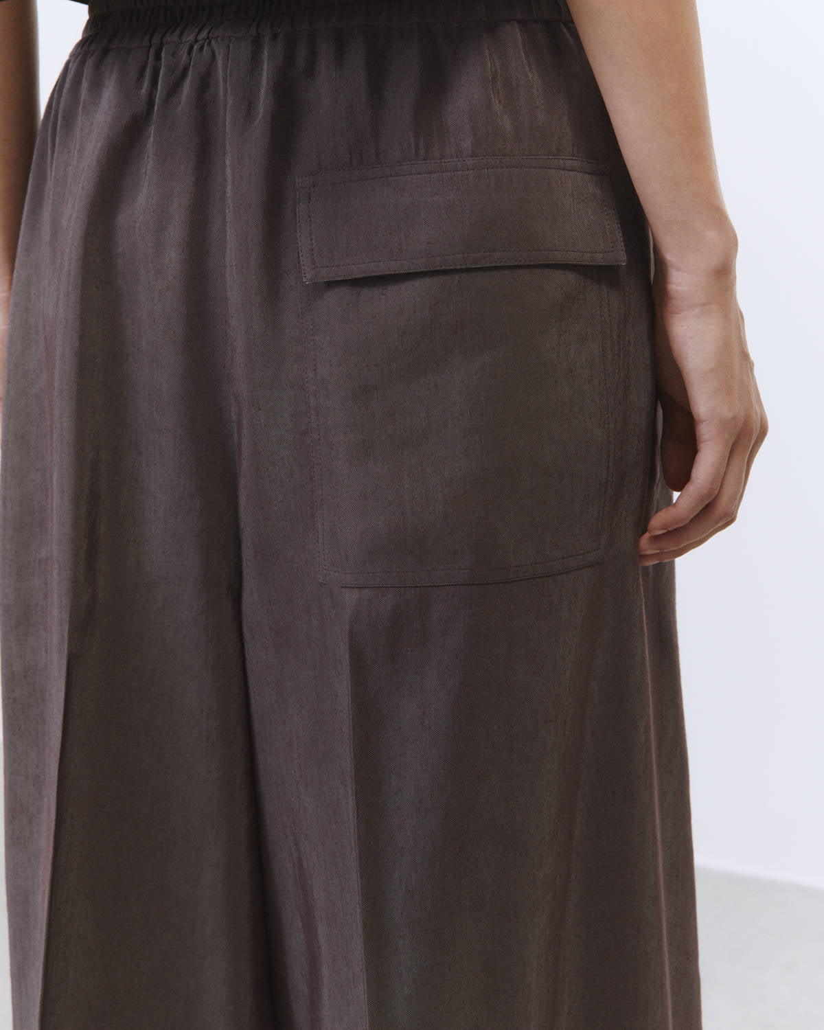 PANTALONE LINO WIDE LEG