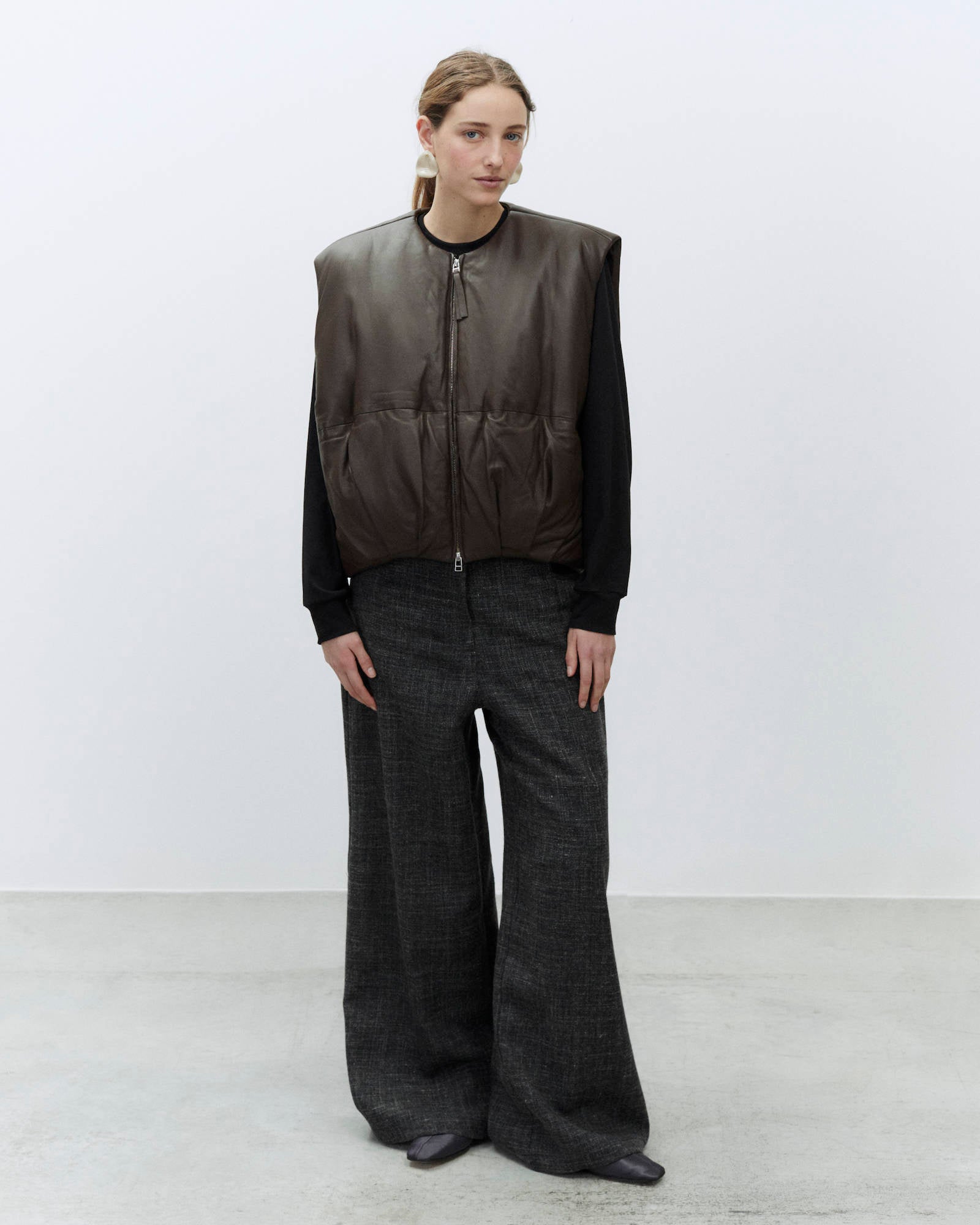 PIUMINO PUFFED LEATHER SMANICATO