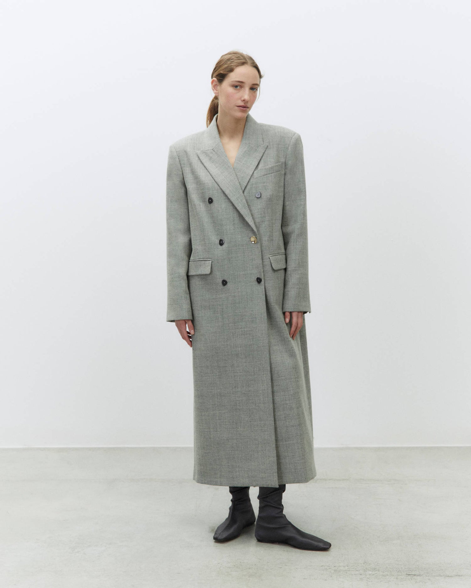 CAPPOTTO GRANIGLIA WOOL LUNGO