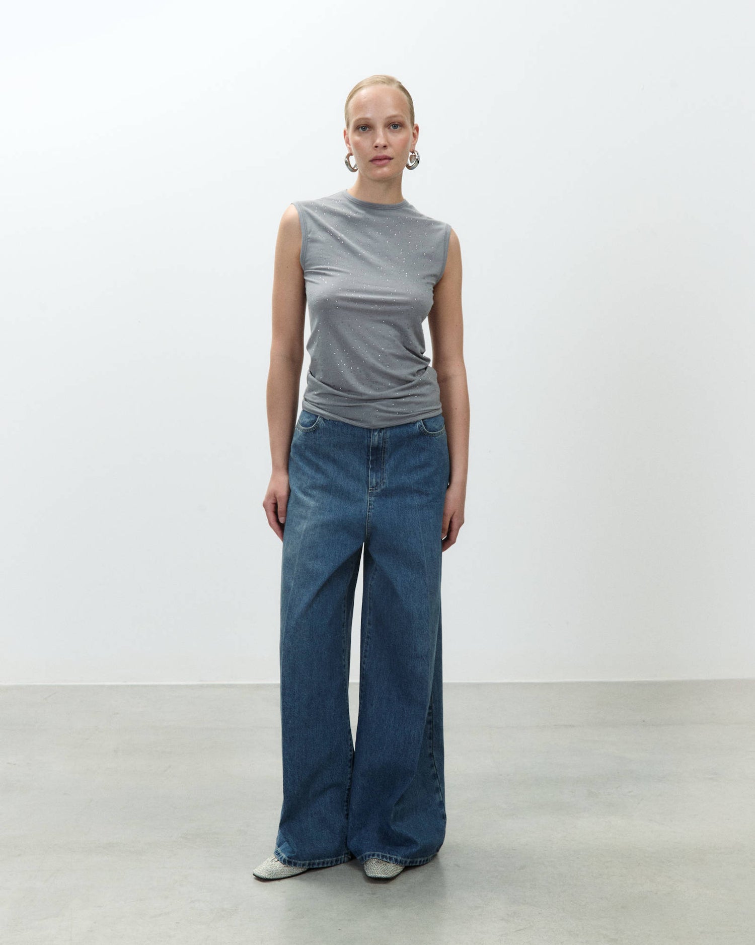 TOP IN JERSEY CON STRASS