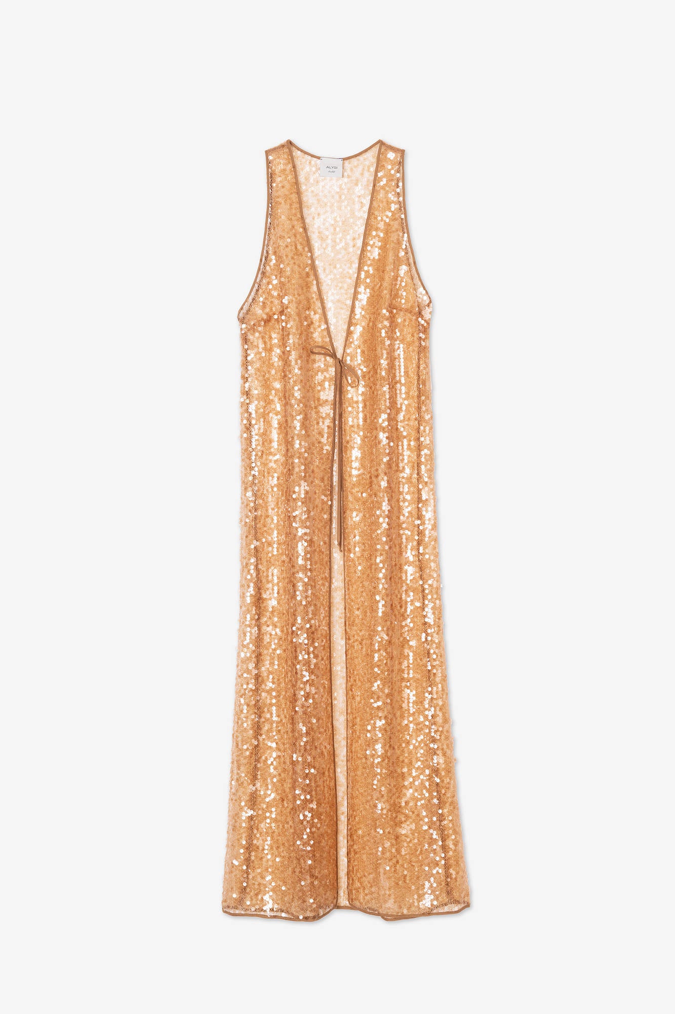 GOLD SEQUINS DUSTER COAT