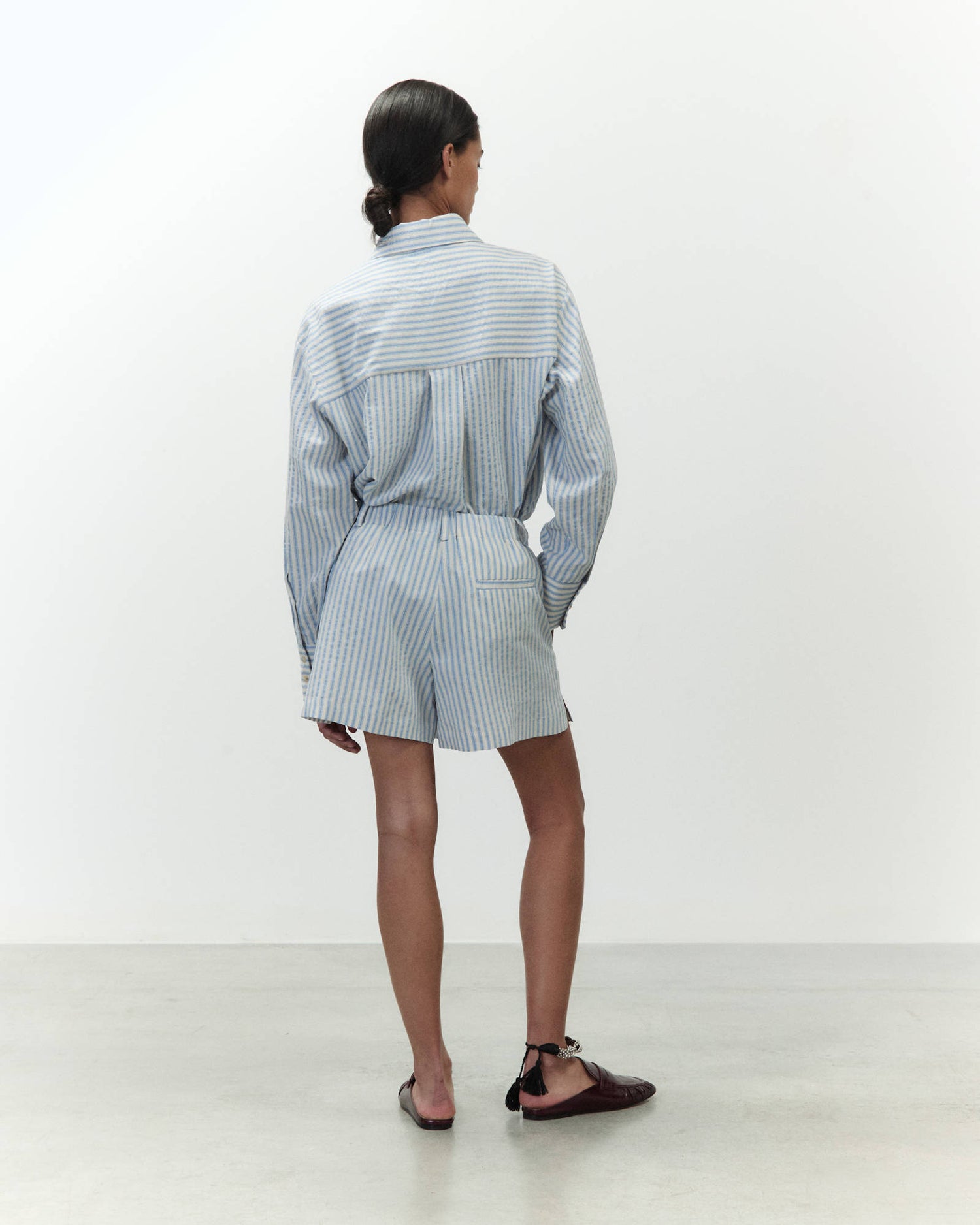 SHORTS IN COTONE A RIGHE