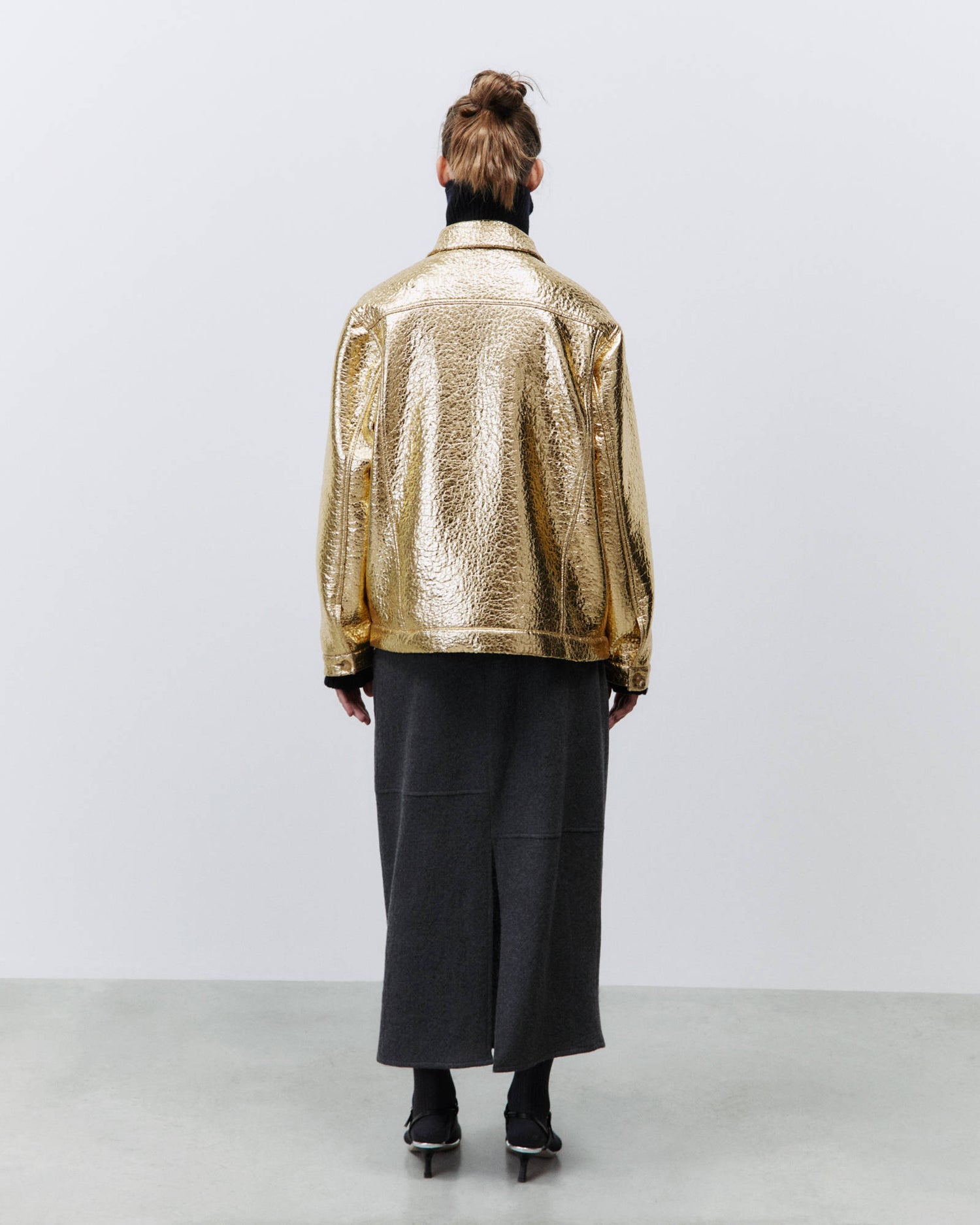 GIACCA DENIM SHINY GOLD