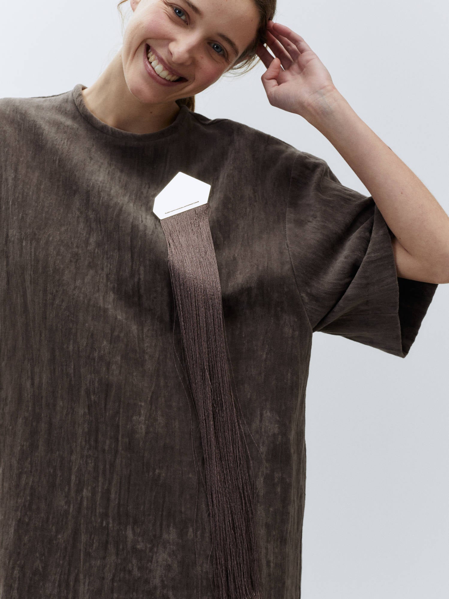 SPILLA PLACCA CON FRANGE