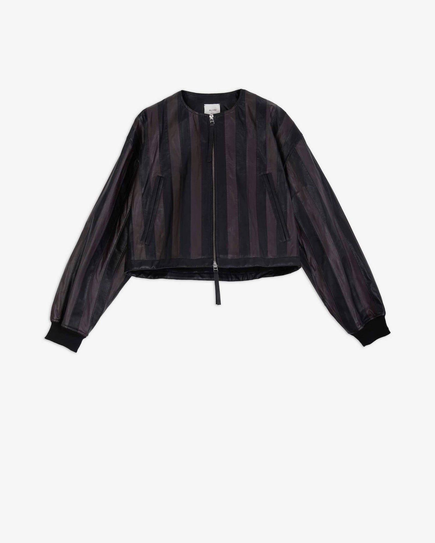 GIACCA CORTA IN PELLE STRIPE