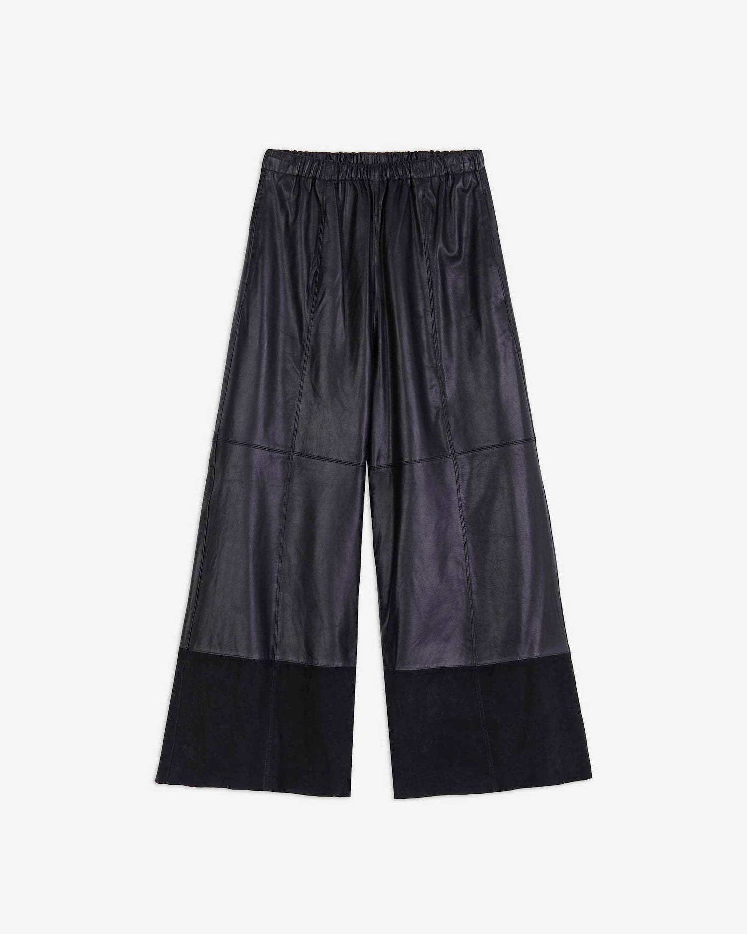 PANTALONE IN PELLE E SUEDE