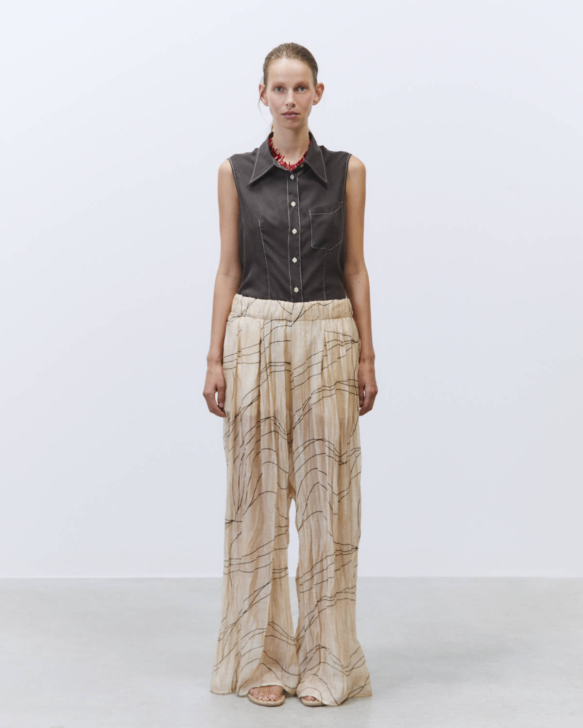 パンツ ALYSI SS25 WIDE MACRAME PANTS (105188 P5201MERIN) Alysi Wide Macramé Pants | italist