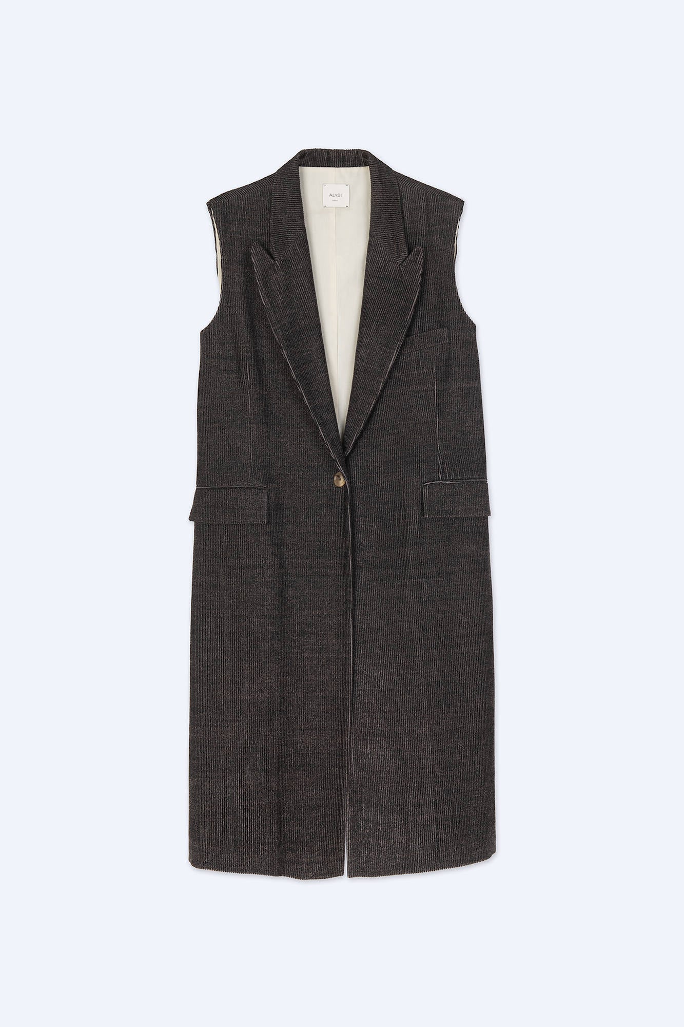 MAXI GILET SARTORIALE  VELLUTO MELANGE