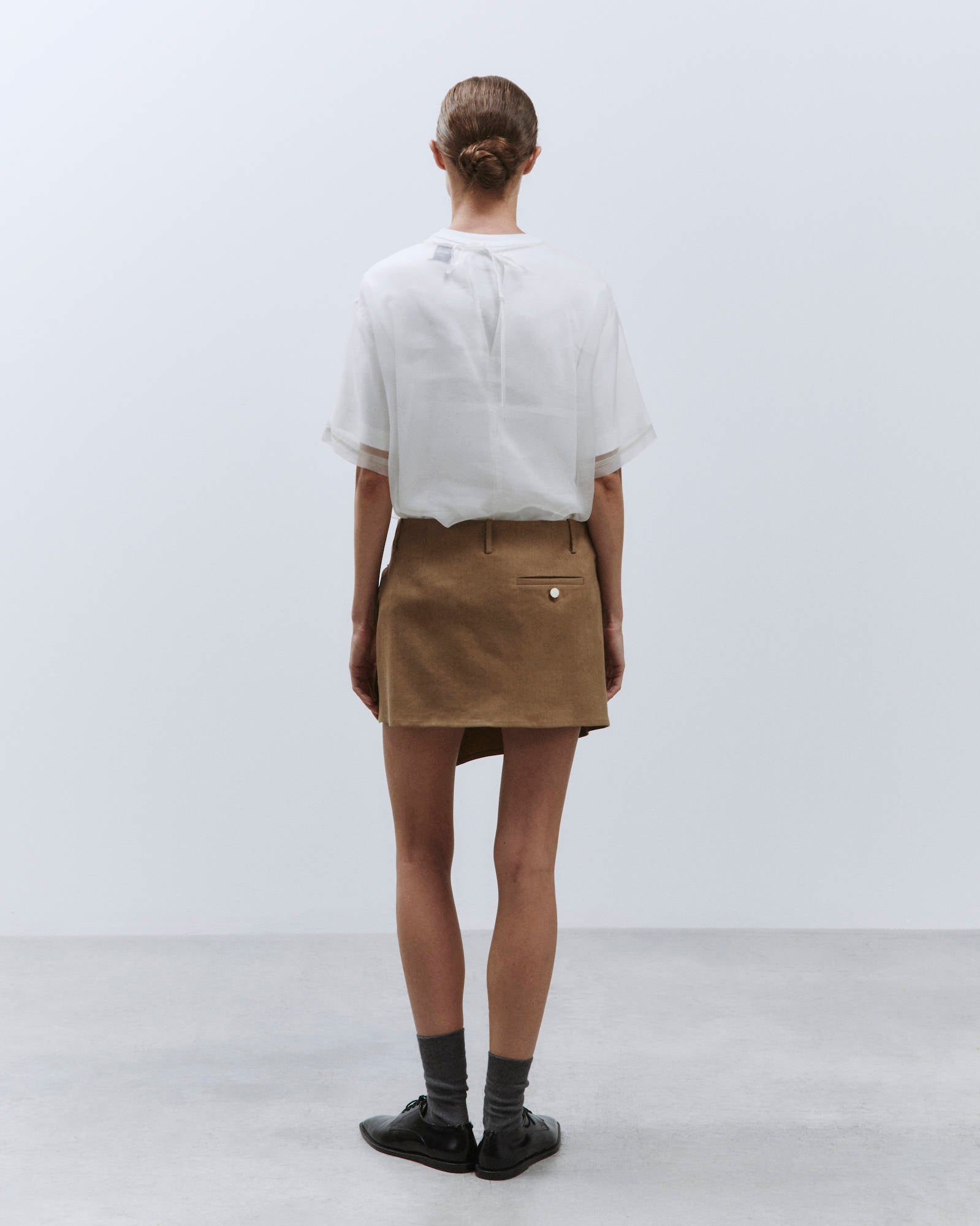MINI WALLET STRETCH LINEN WALNUT