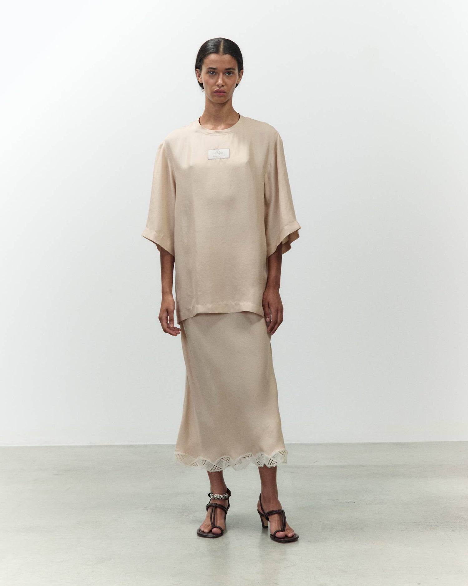 BLUSA IN TWILL OVERSIZE