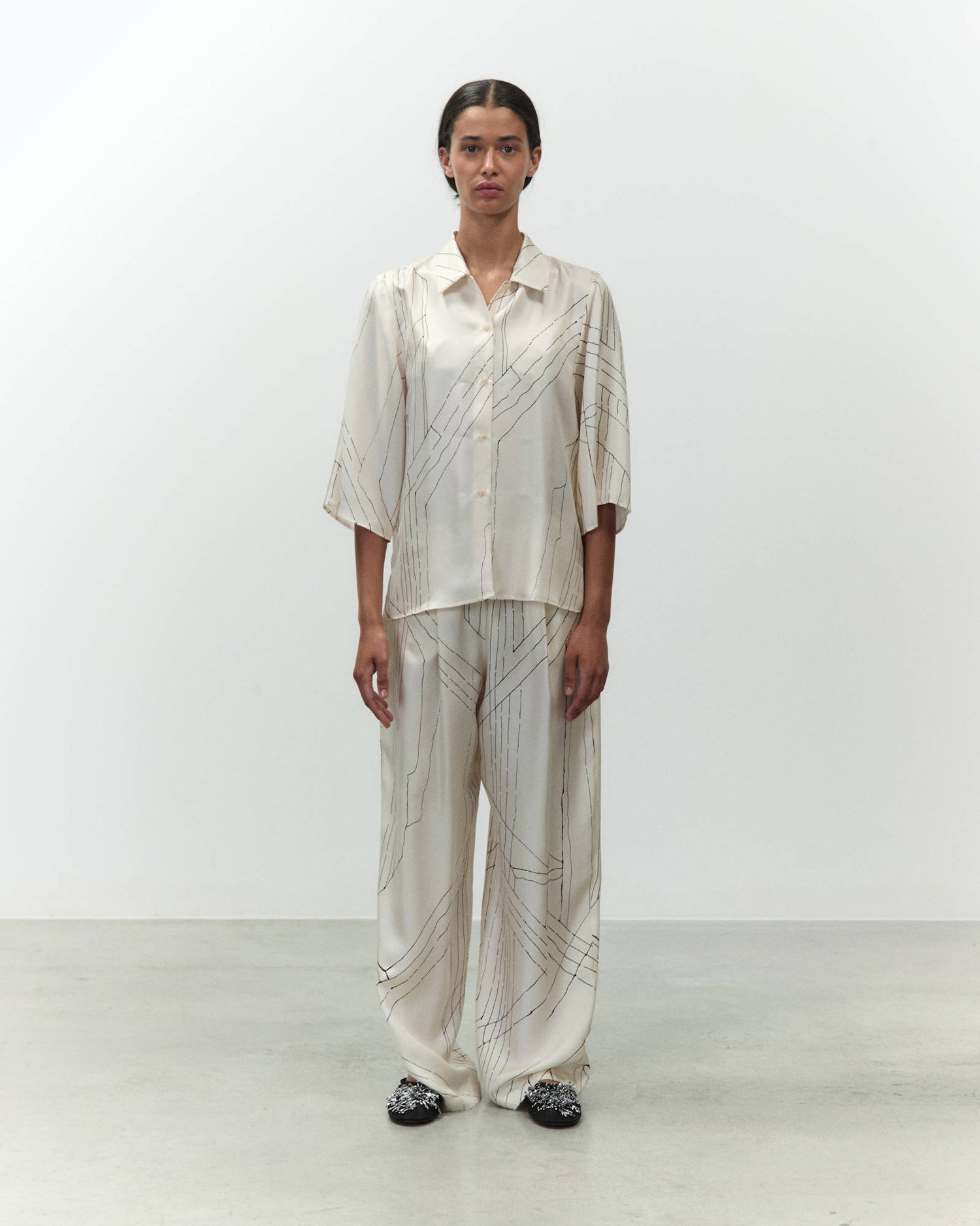 CAMICIA IN SETA STAMPATA