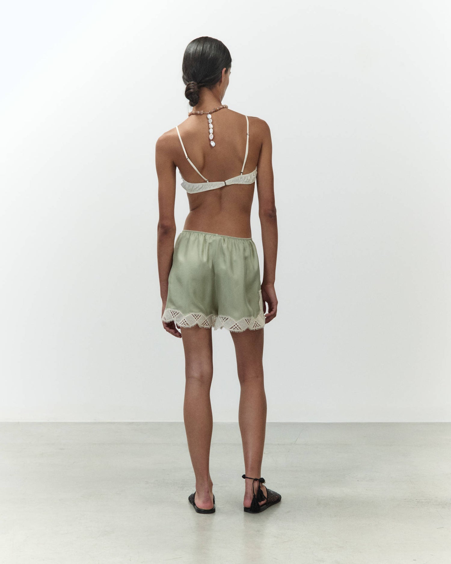 SHORTS IN TWILL CON PIZZO