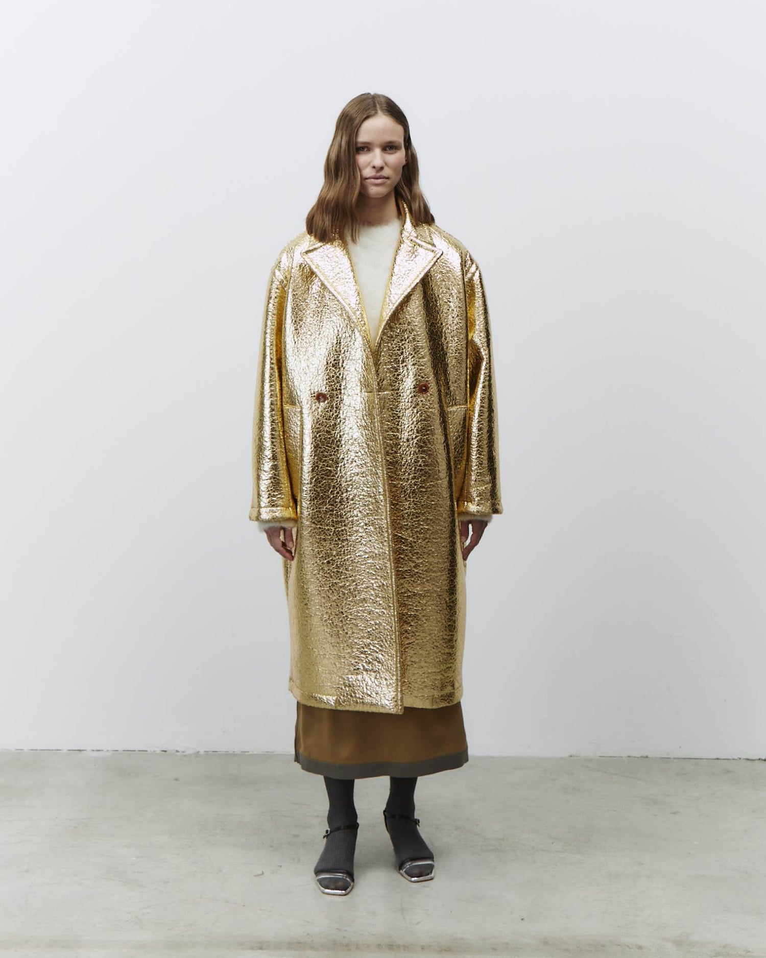 CAPPOTTO DOPPIOPETTO SHINY GOLD