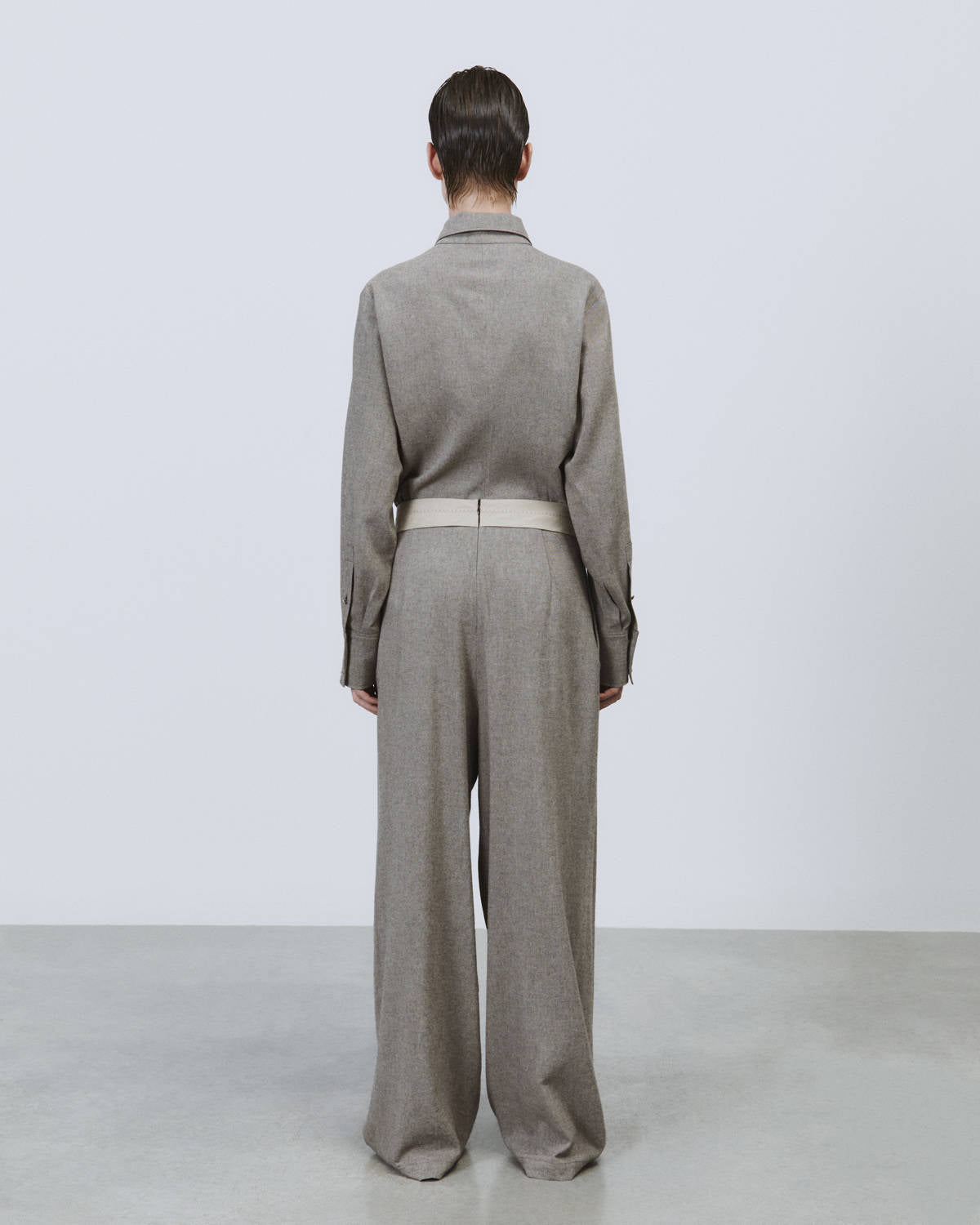 PANTALONE SARTORIALE A PIEGHE FLANELLA