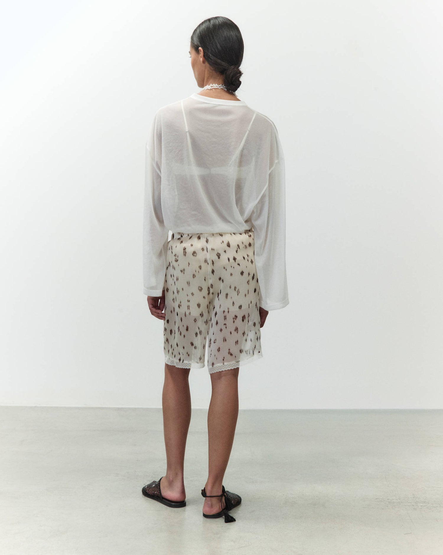 BERMUDA IN CHIFFON STAMPATO