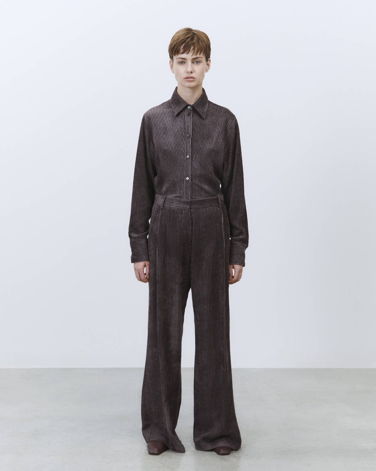 VELVET STRIPED PANTS