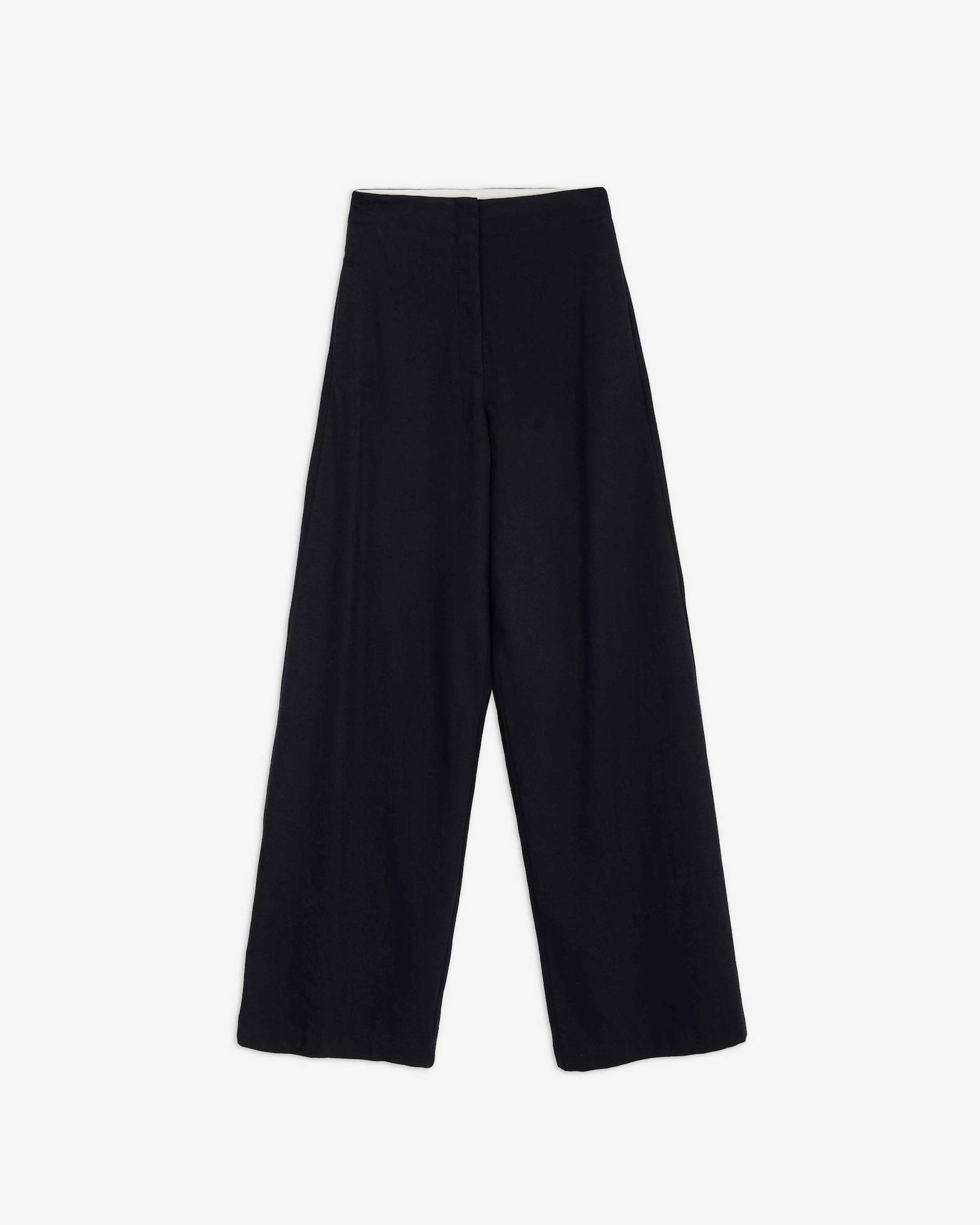 PANTALONE WIDE LEG IN LANA