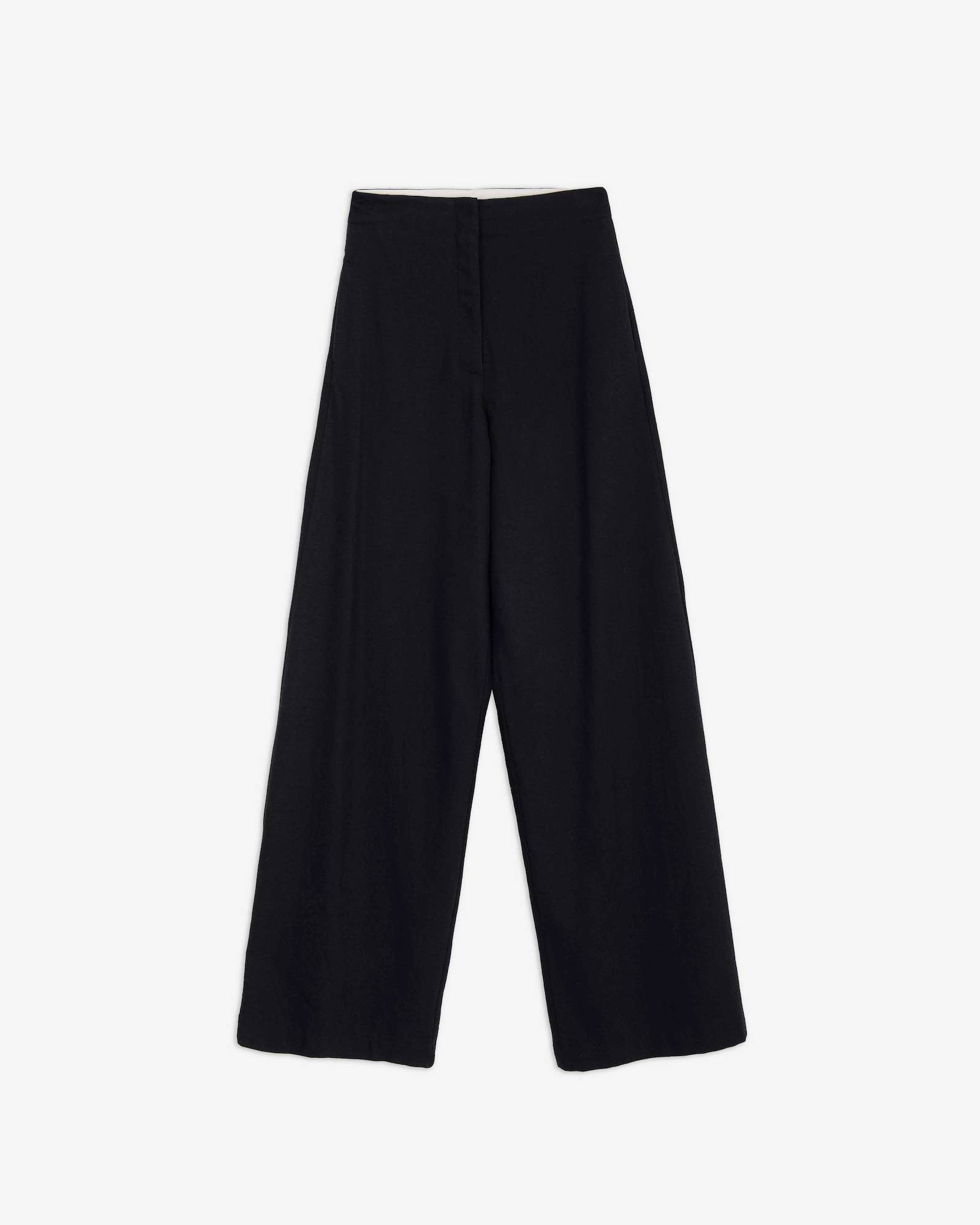 PANTALONE WIDE LEG IN LANA