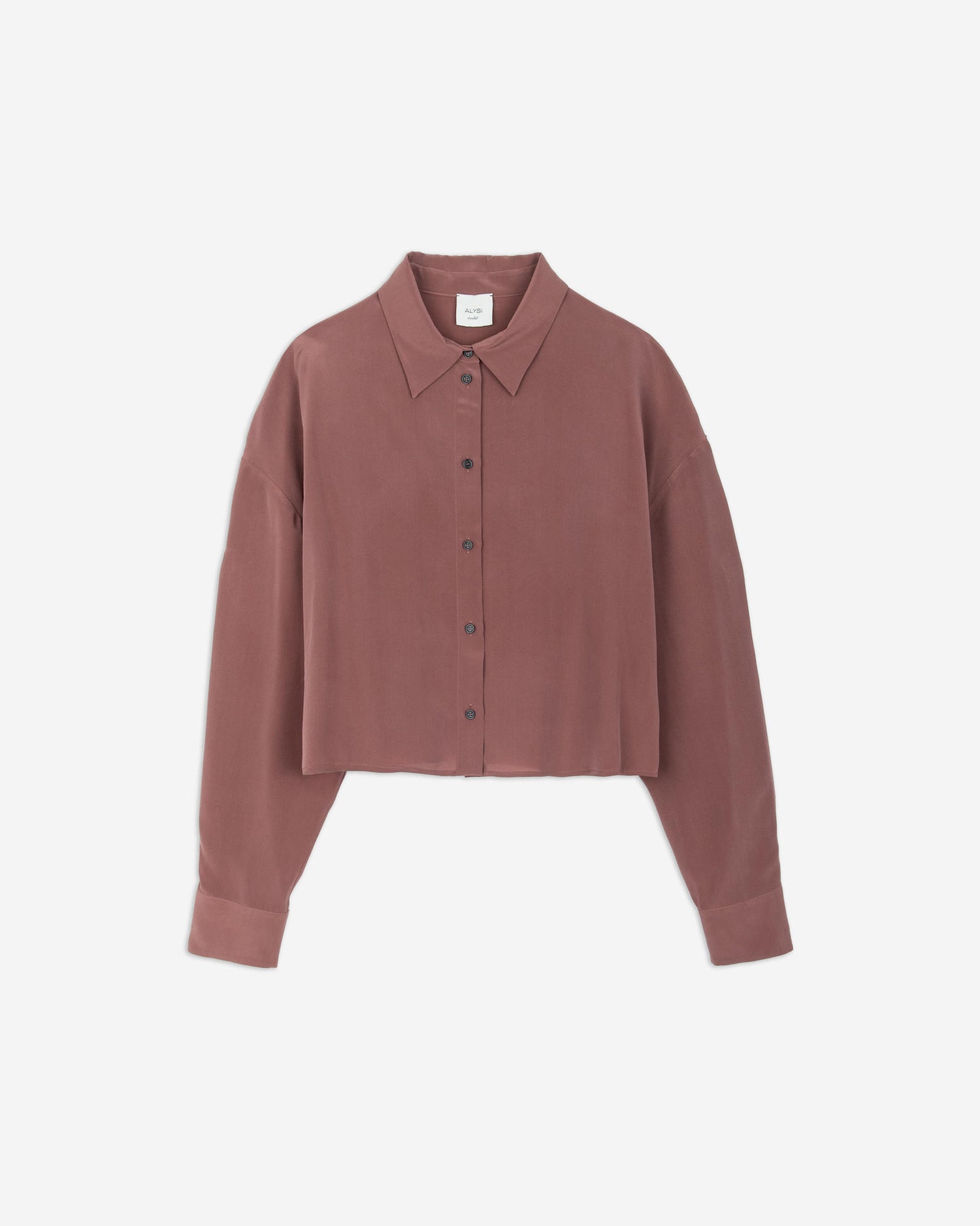 CAMICIA CROPPED IN SETA