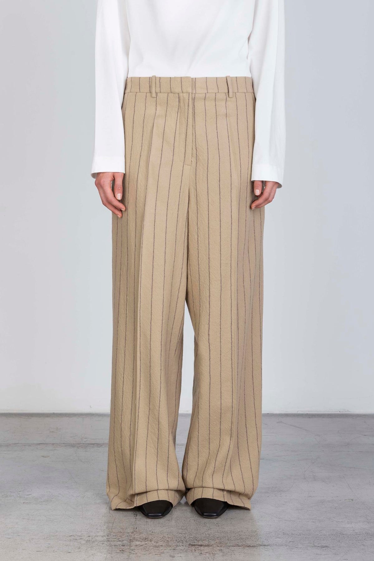 PANTALONE GESSATO IN LANA