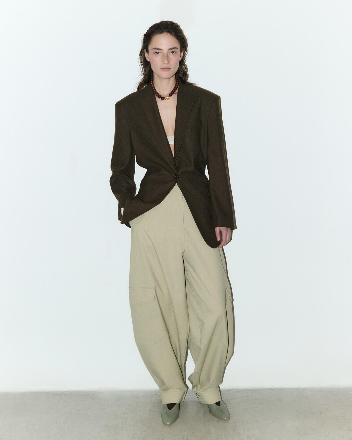 PANTALONE CARGO IN LANA