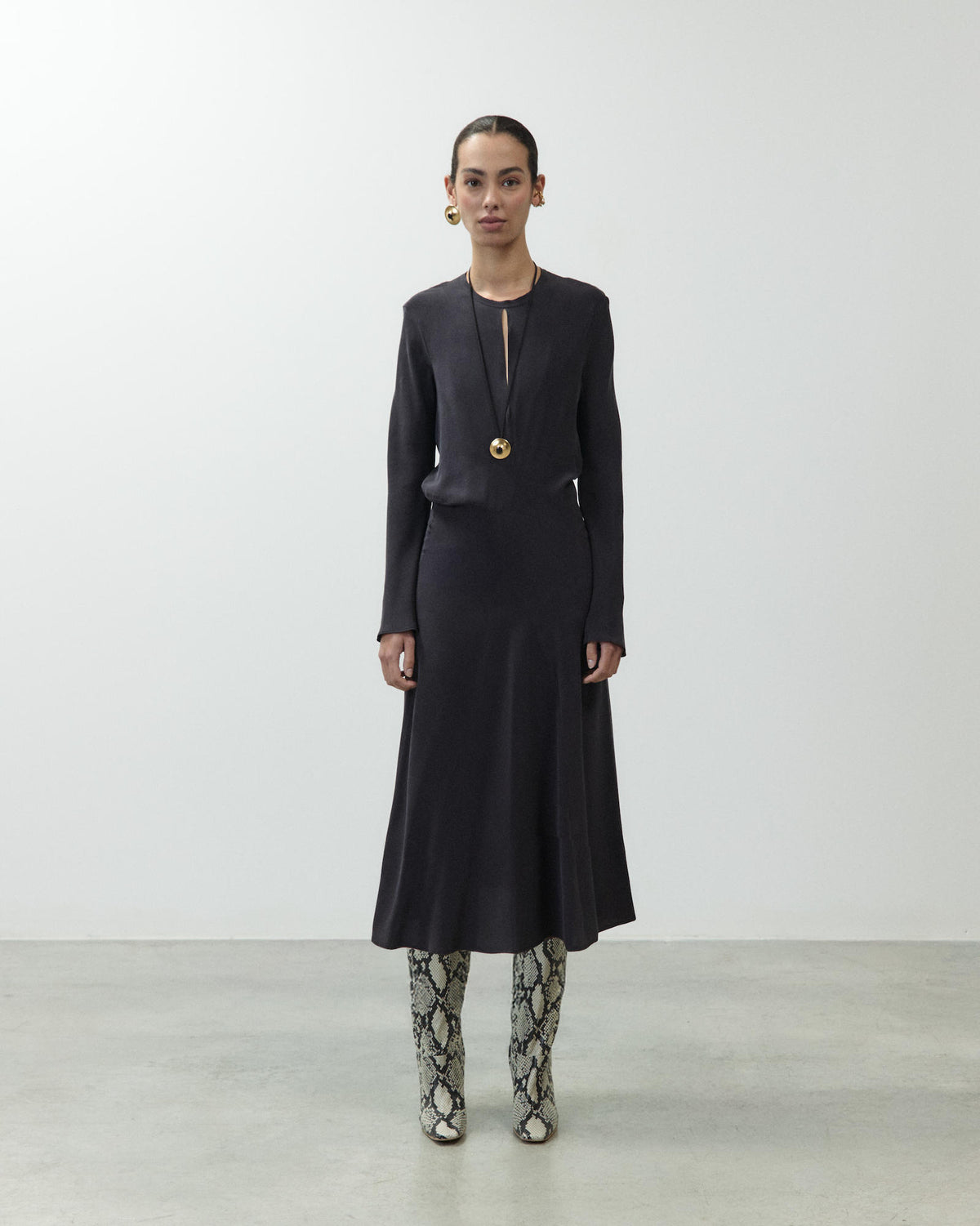 ABITO MIDI CREPE DE CHINE