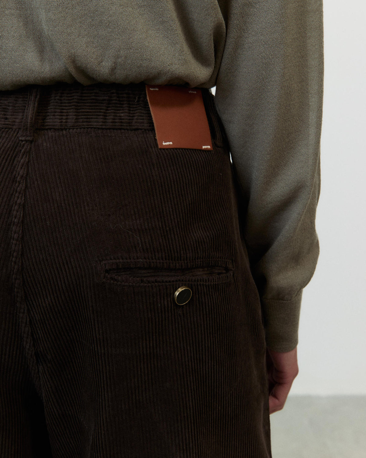 PANTALONE BARREL IN VELLUTO A COSTE