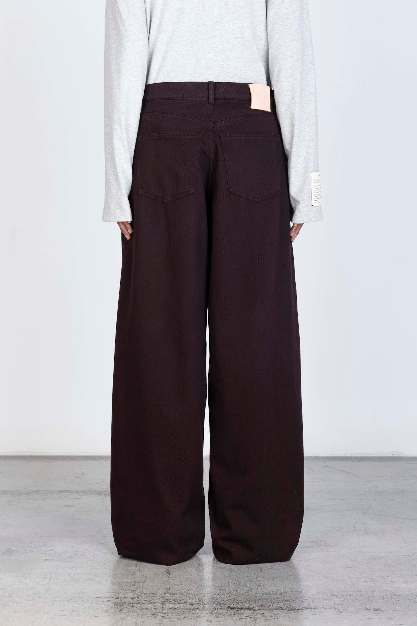 PANTALONE WIDELEG IN COTONE