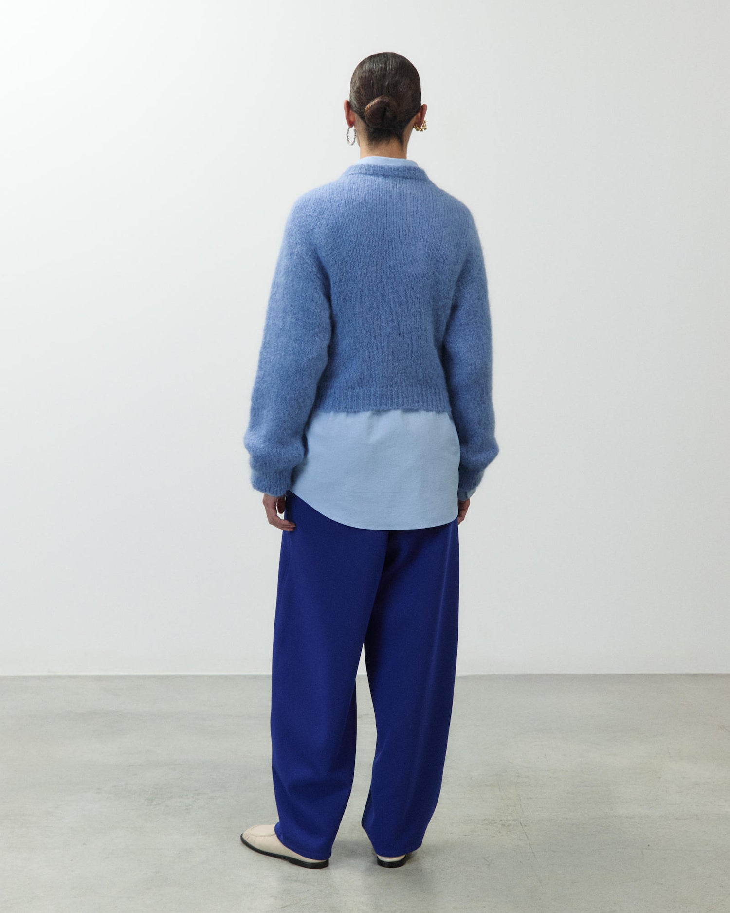 PULLOVER GIROCOLLO IN MOHAIR