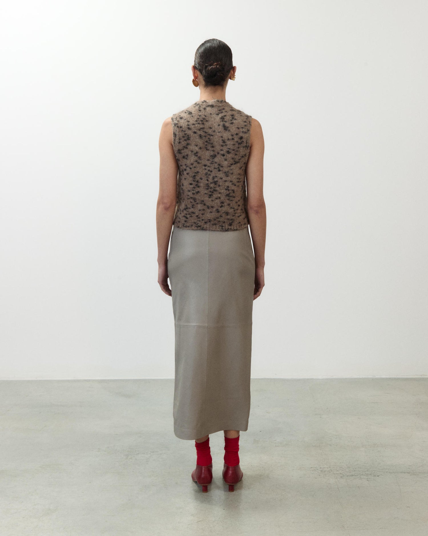 GILET IN MOHAIR MELANGE