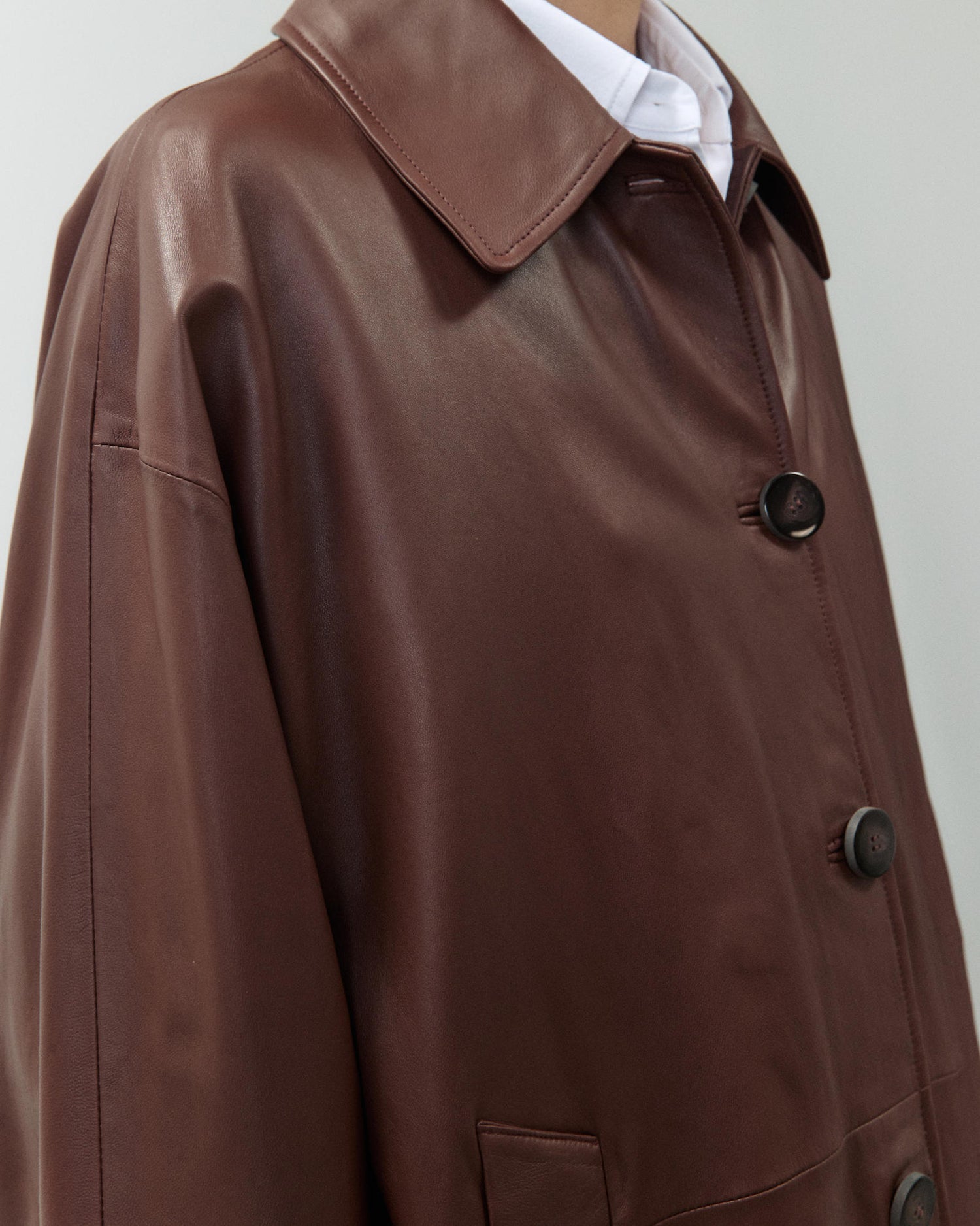 CAPPOTTO CABAN IN PELLE