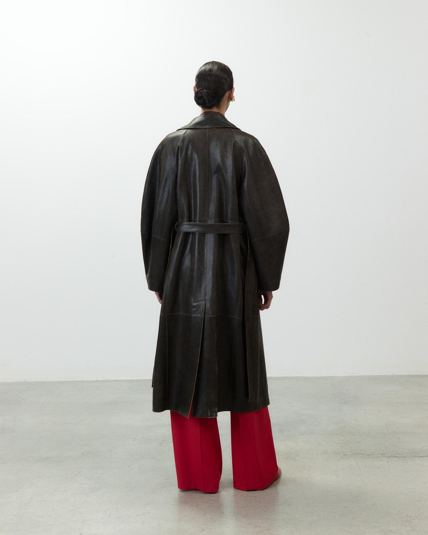 CAPPOTTO LUNGO IN PELLE