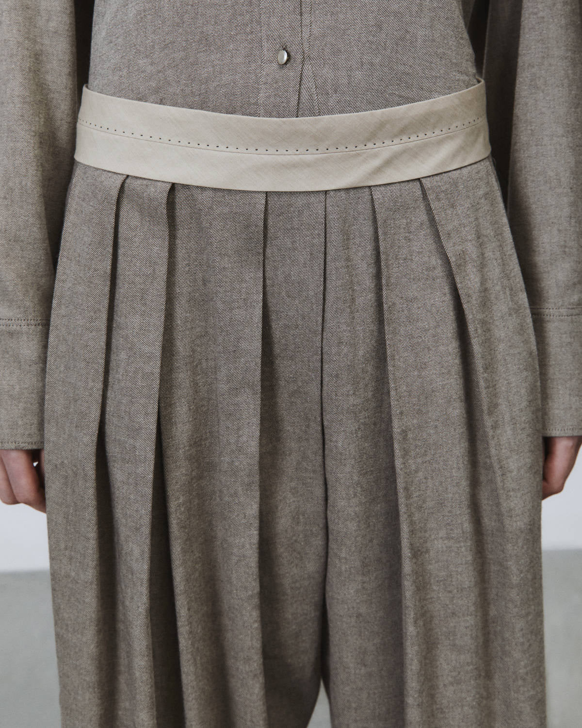 PANTALONE SARTORIALE A PIEGHE FLANELLA