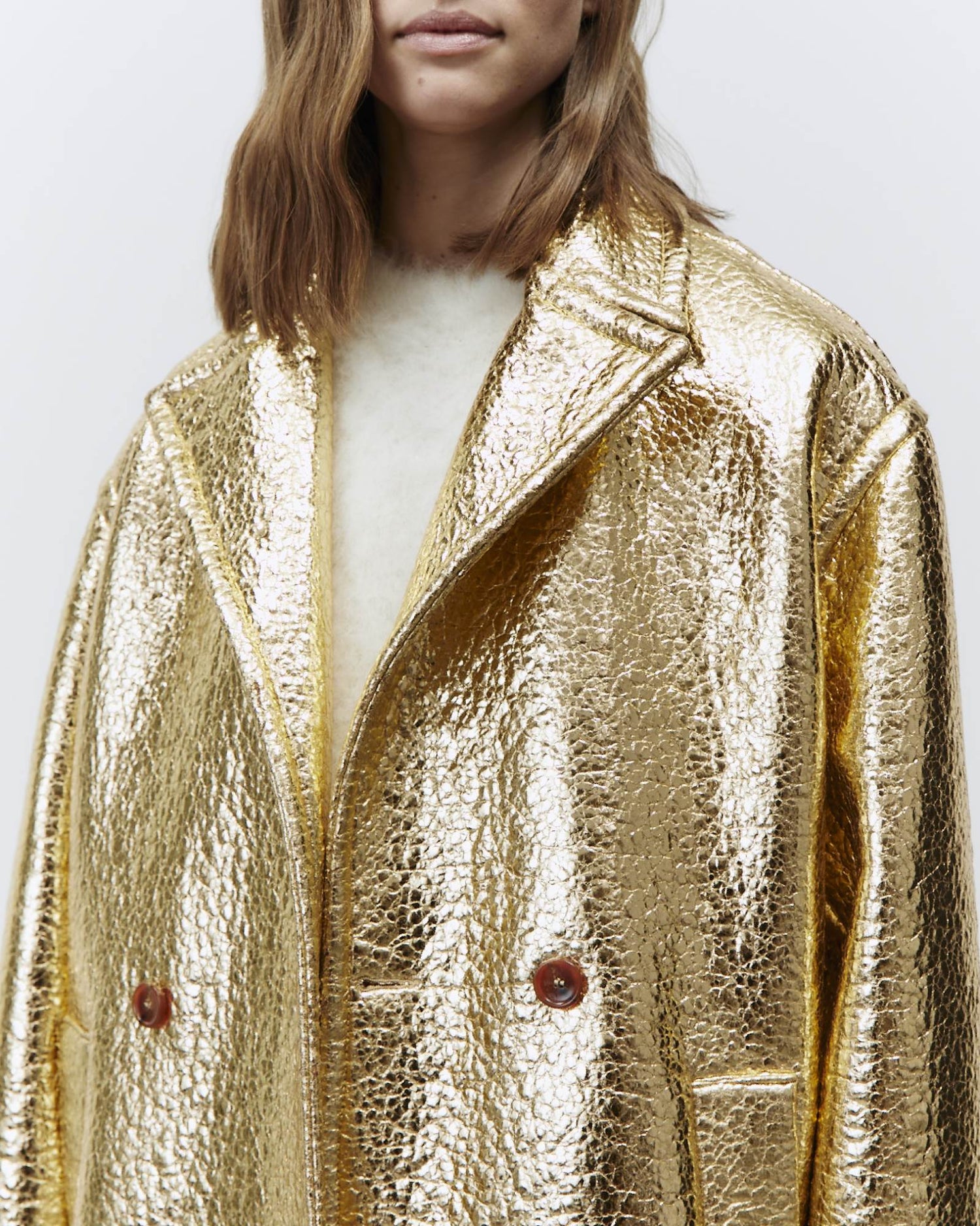 CAPPOTTO DOPPIOPETTO SHINY GOLD