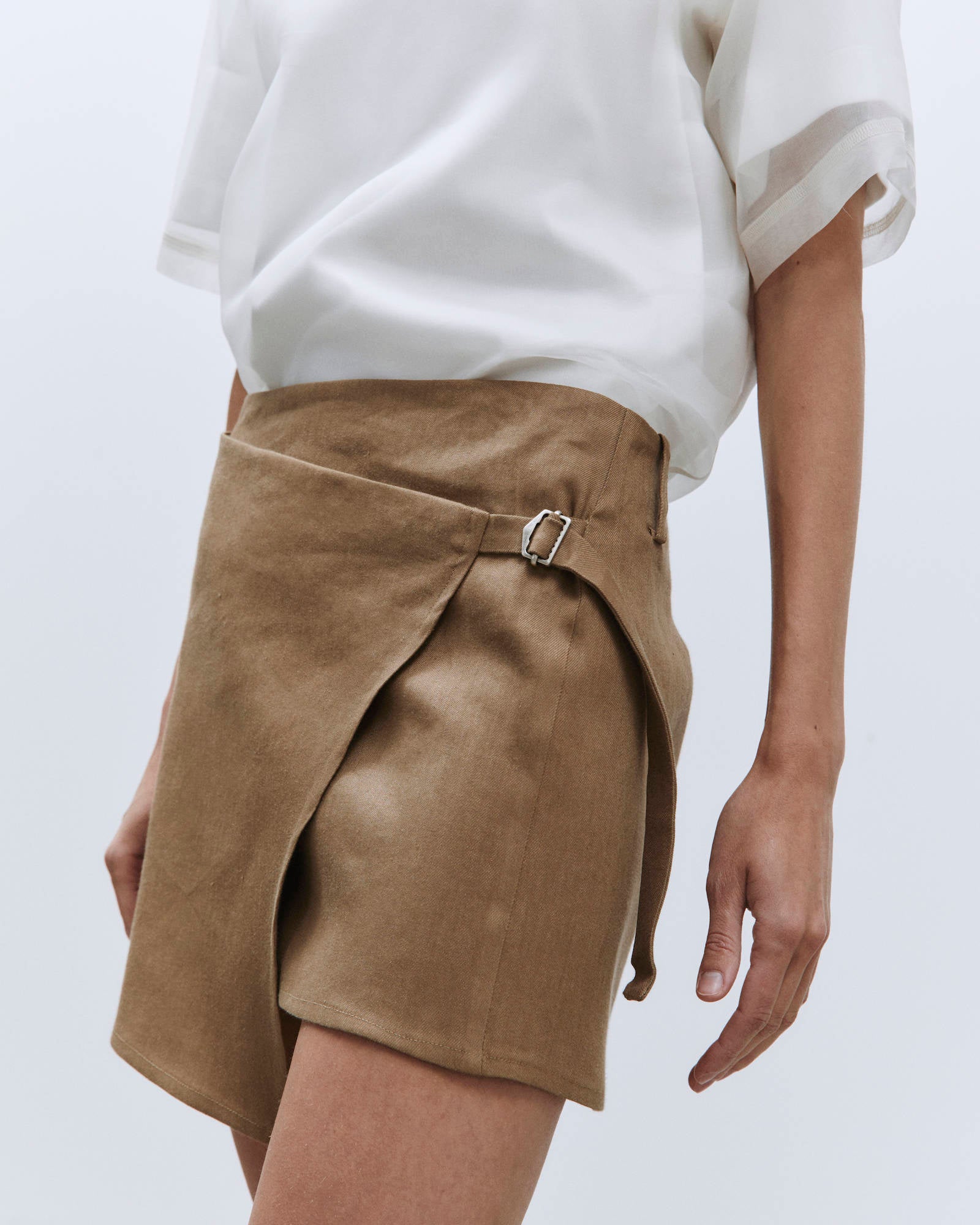 MINI WALLET STRETCH LINEN WALNUT