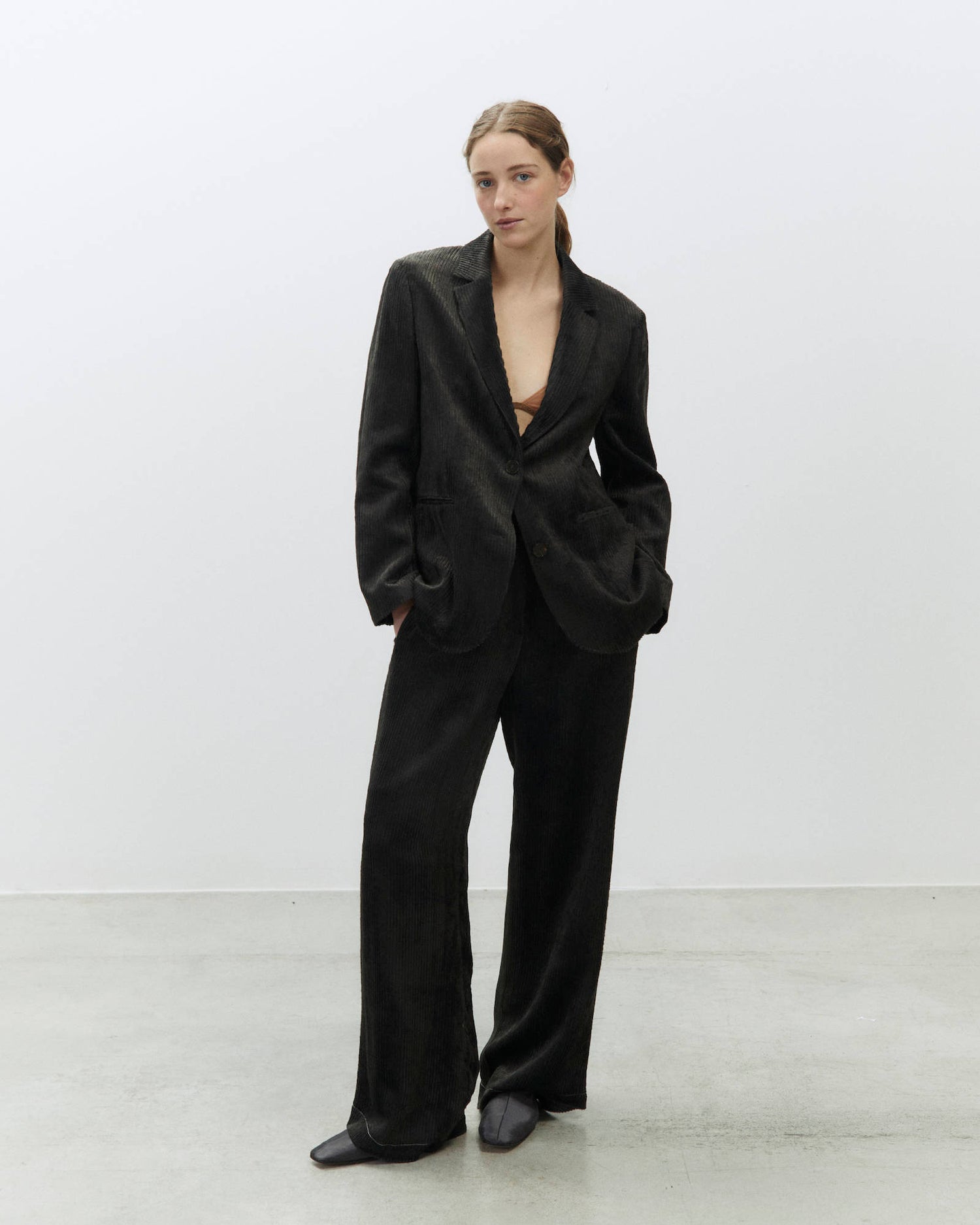 BLAZER VELVET RIB