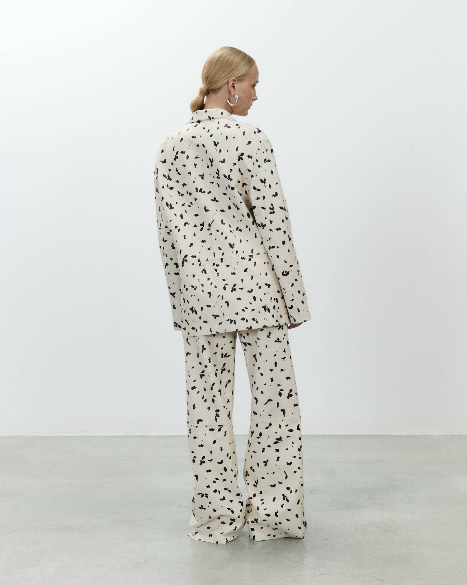 BLAZER IN PELLE STAMPATA