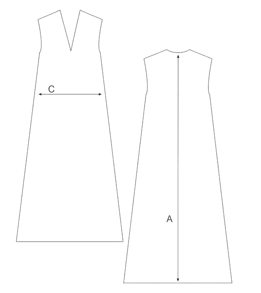 Guida misure ABITO LUNGO LIGHT  JERSEY