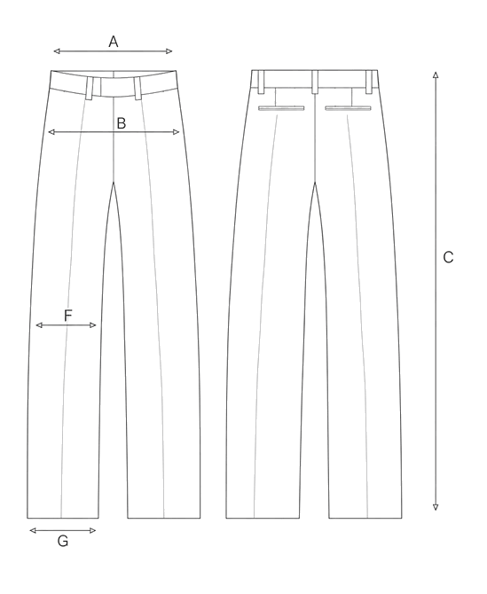 Guida misure PANTALONE GAUCHO IN FLANELLA A QUADRI