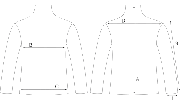 Guida misure BLUSA COLLO ALTO