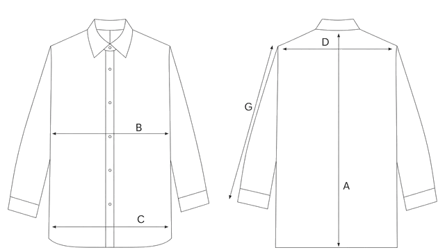 Guida misure CAMICIA OVERSIZE PLISSETTATA