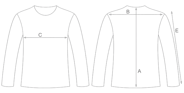 Guida misure CAMICIA LUNGA GIROCOLLO