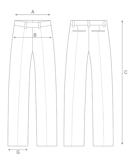 Guida misure PANTALONE LUREX CON GONNA PAREO