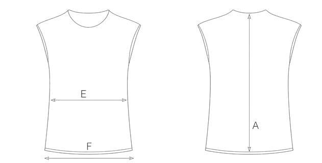 Guida misure GILET IN LANA MONOPETTO