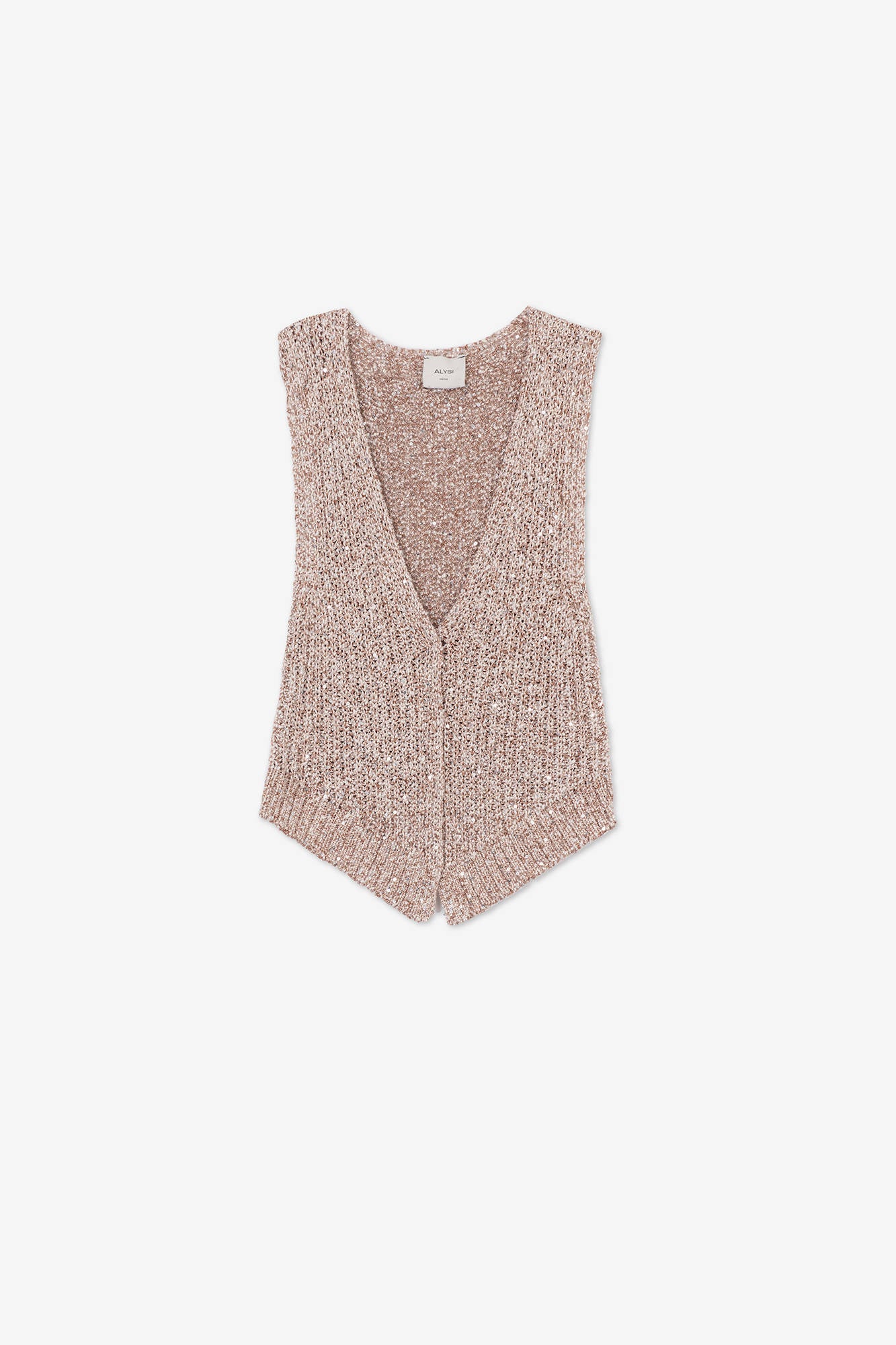 GILET IN MAGLIA PAILLETTES