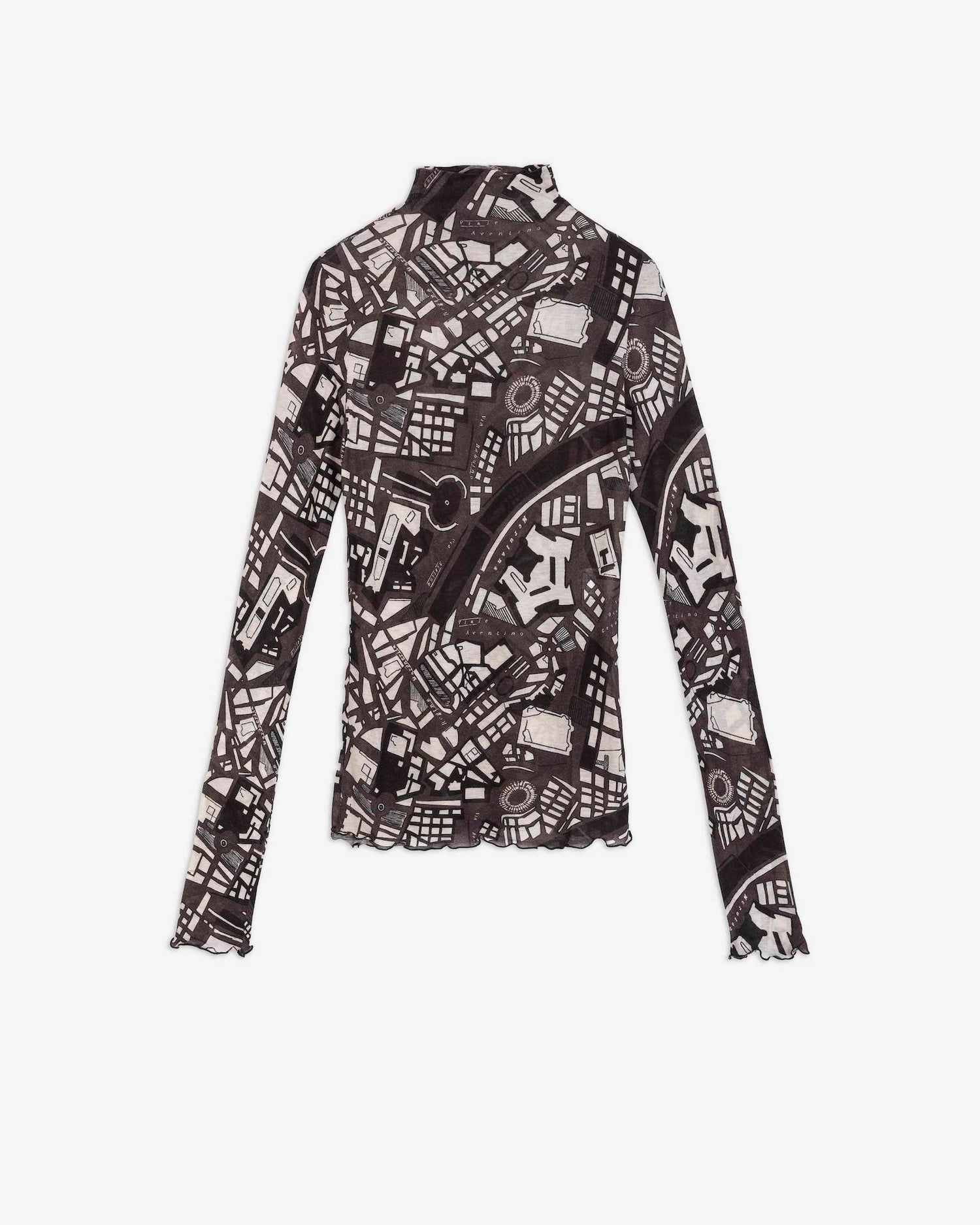 MAGLIA IN JERSEY STAMPATO ROME MAP