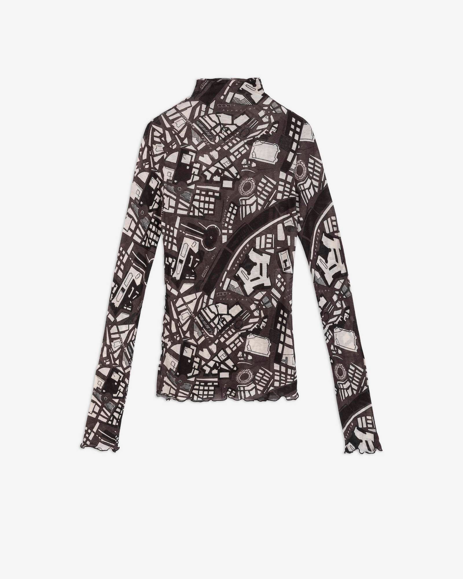MAGLIA IN JERSEY STAMPATO ROME MAP