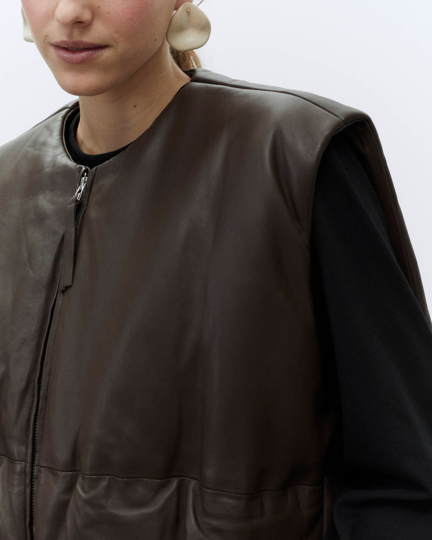 PIUMINO PUFFED LEATHER SMANICATO